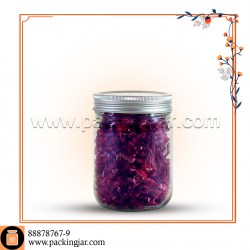 جار شیشه ای استوانه ای کانتینری درب 82 سایز 3