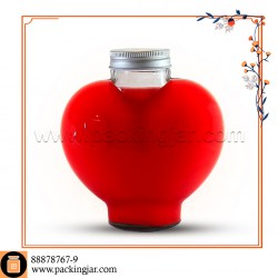 جار شیشه ای قلبی سایز2