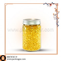 جار شیشه ای استوانه ای درب 68 کانتینری سایز 3