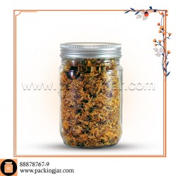 جار شیشه ای استوانه ای کانتینری درب 82 سایز 2