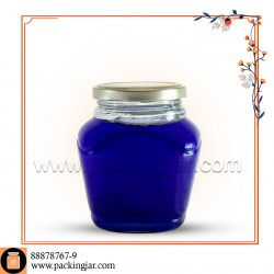 جار شیشه ای  شکلاتی سایز 2