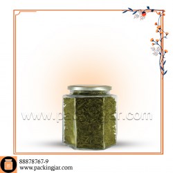 جار شیشه ای شش ضلعی سایز 3