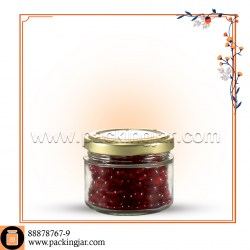 جار شیشه ای مدل خاویاری درب 58 سایز 2