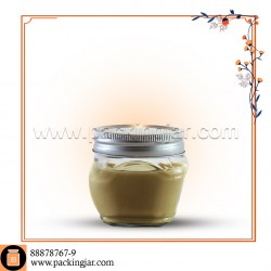 جار شیشه ای شکلاتی درب کانتینری سایز 3