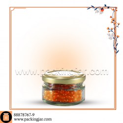 جار شیشه ای مدل خاویاری درب 58 سایز 3