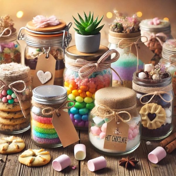 هدیه در جار شیشه ای