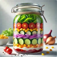 اموزش غذاهای سرد و سریع در جار شیشه ای