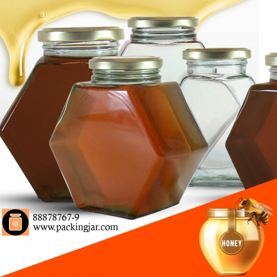 عسل در ظروف شیشه ای
